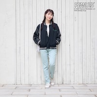 モデル身長164cm／M ※写真は撮影用のため、袖丈＋1.5cmになります
