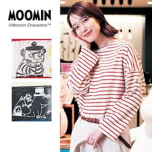 【ムーミン/MOOMIN】ピスネーム付きボーダーTシャツ 「ムーミン」