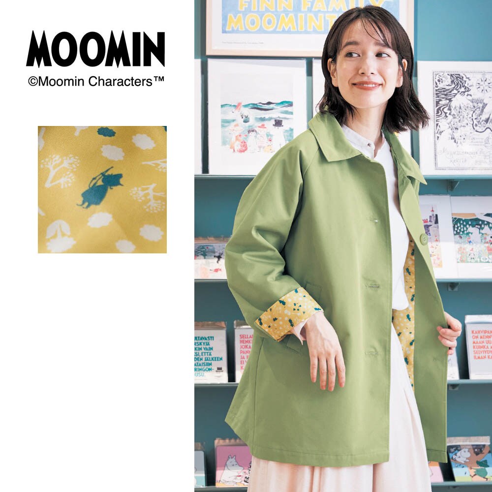 【ムーミン/MOOMIN】裏地がかわいいショートコート 「ムーミン」