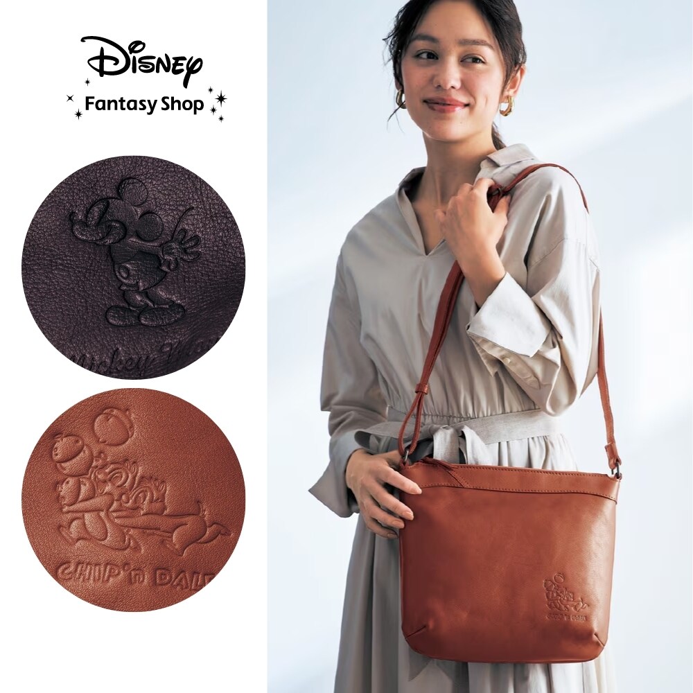 【ディズニー/Disney】本革ショルダーバッグ[日本製](ディズニー/ダコタ)(選べるキャラクター)