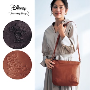 【ディズニー/Disney】本革ショルダーバッグ[日本製](ディズニー/ダコタ)(選べるキャラクター)