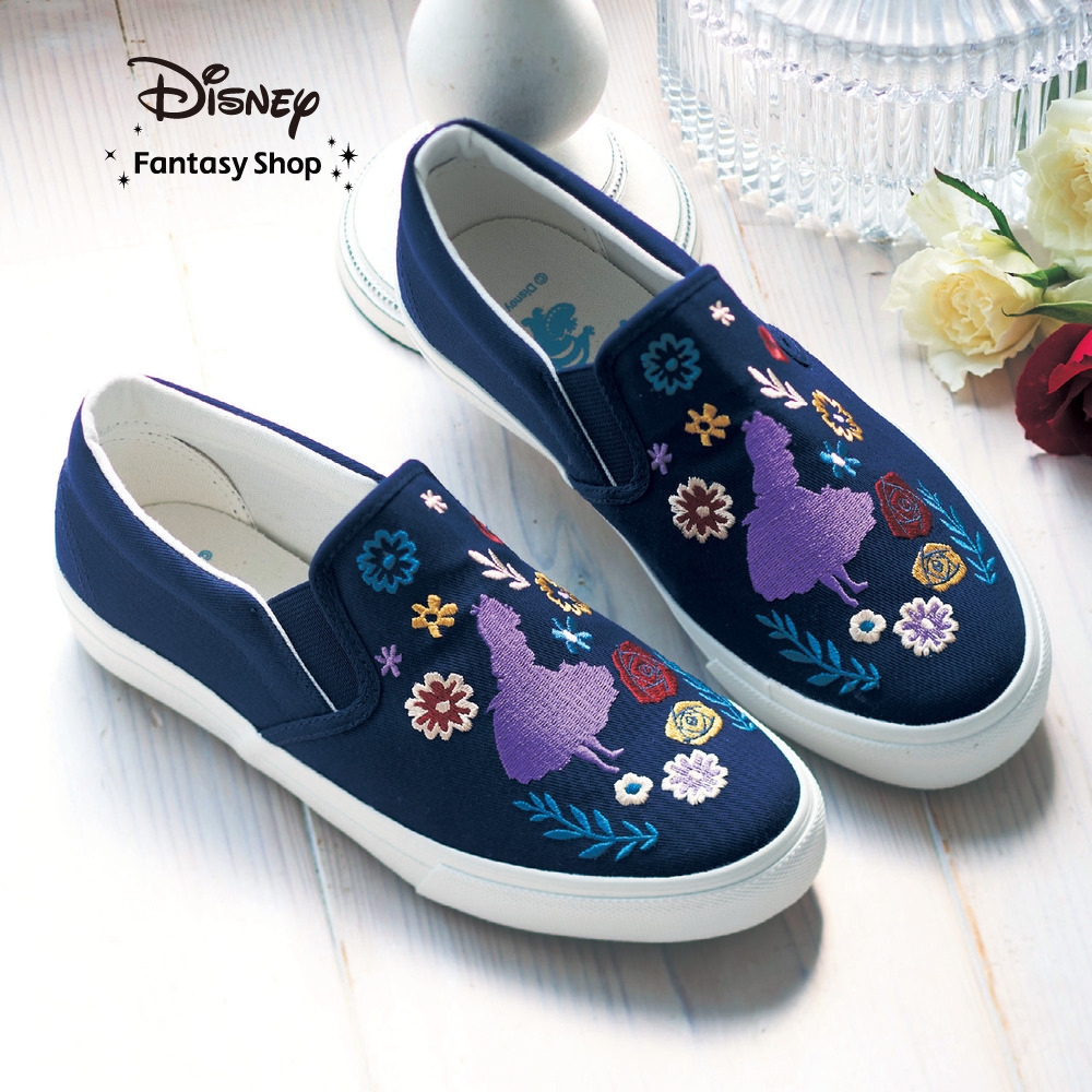 【ディズニー/Disney】刺繍スリッポン「ふしぎの国のアリス」