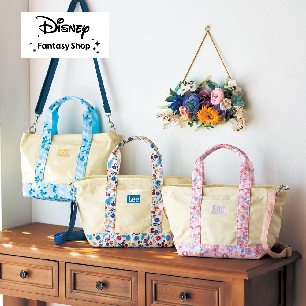 【ディズニー/Disney】花柄持ち手の2WAYトートバッグ(Lee)(選べるキャラクター)