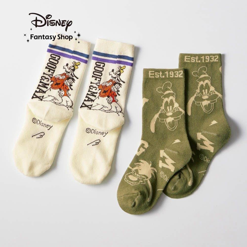 【ディズニー/Disney】【キッズ】総柄 & 後ろデザイン靴下2柄セット(選べるキャラクター)