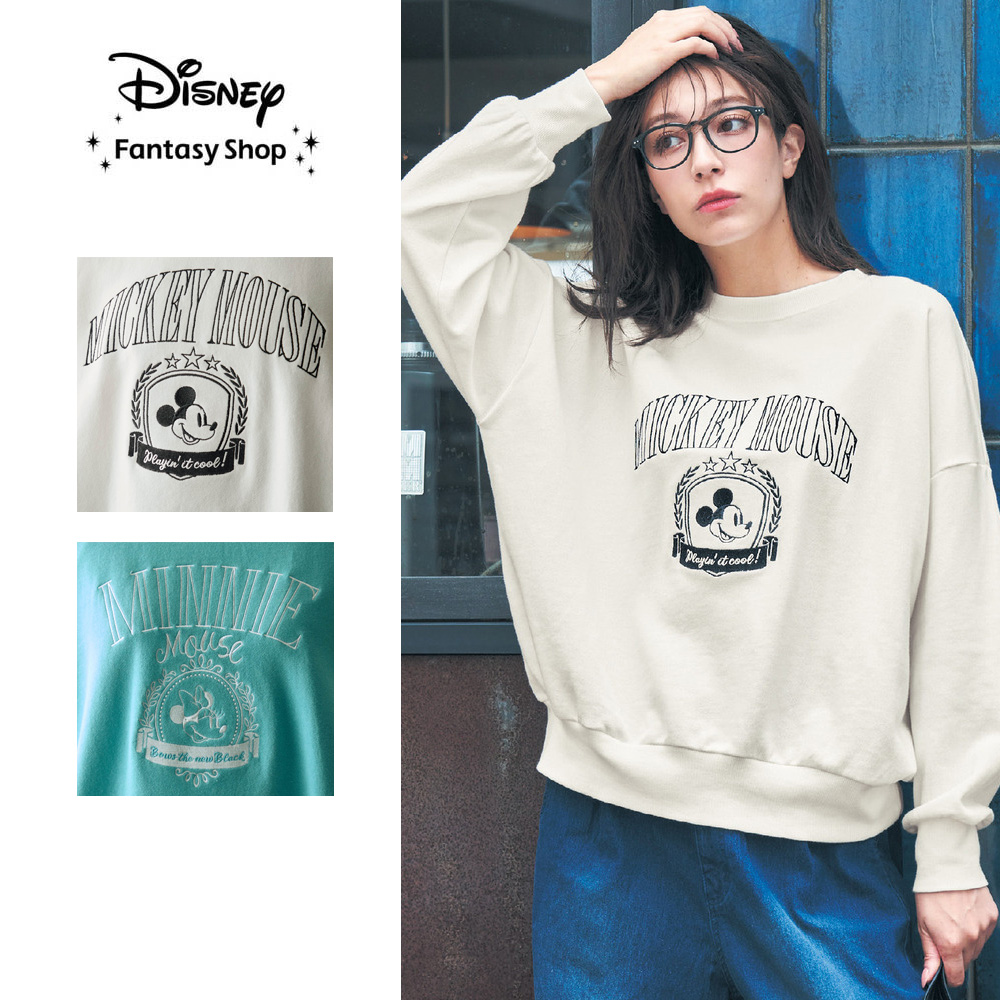 【ディズニー/Disney】刺繍ビッグロゴプルオーバー(選べるキャラクター)