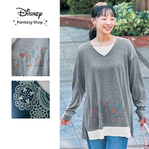 【ディズニー/Disney】フェイクレイヤードチュニック(選べるキャラクター)