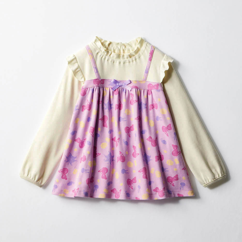 ビスチェドッキング風長袖Tシャツ(選べるキャラクター)(ディズニー/Disney) ビスチェドッキング風長袖Tシャツ(選べるキャラクター)(ディズニー/Disney)