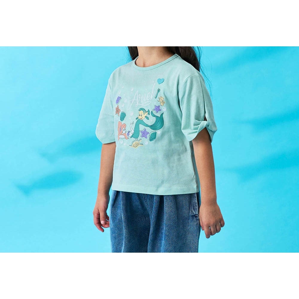 名札ココねじり袖の半袖Tシャツ(選べるキャラクター)(ディズニー/Disney) 名札ココねじり袖の半袖Tシャツ(選べるキャラクター)(ディズニー/Disney)