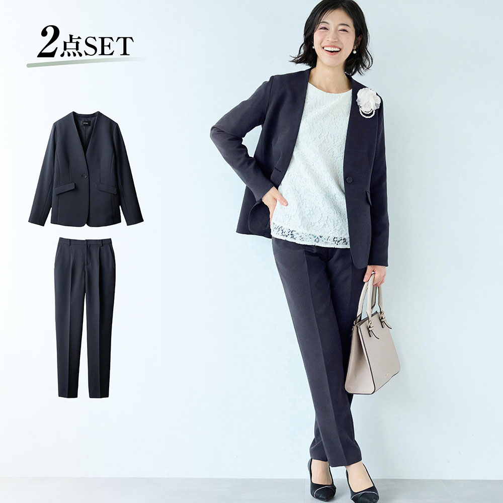 【スタイルノート/StyleNote】ジャケット & パンツ2点セットスーツ【入卒・通勤】(レギュラー) 【スタイルノート/StyleNote】ジャケット & パンツ2点セットスーツ【入卒・通勤】(レギュラー)