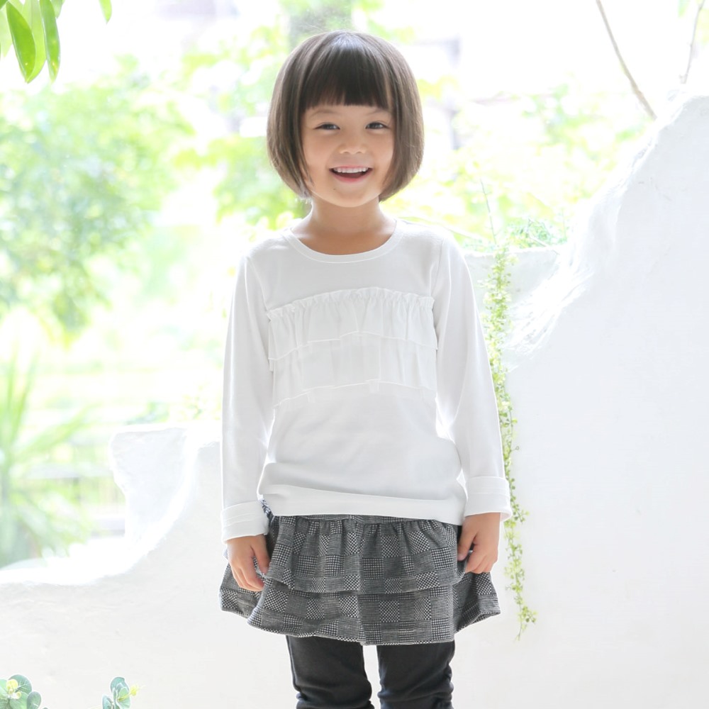 【ベルメゾン】フォーマル2段フリルTシャツ【子供服】