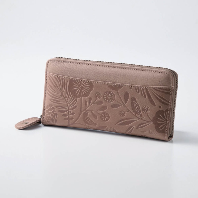 【新柄】グレージュ（冬のお庭）