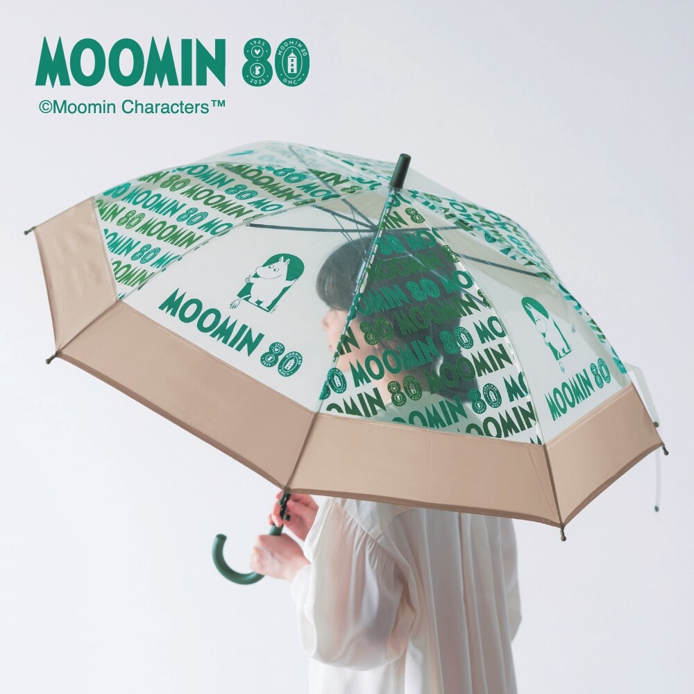 【ムーミン/MOOMIN】【80周年デザイン】 切り替えデザインのビニール傘 「ムーミン」