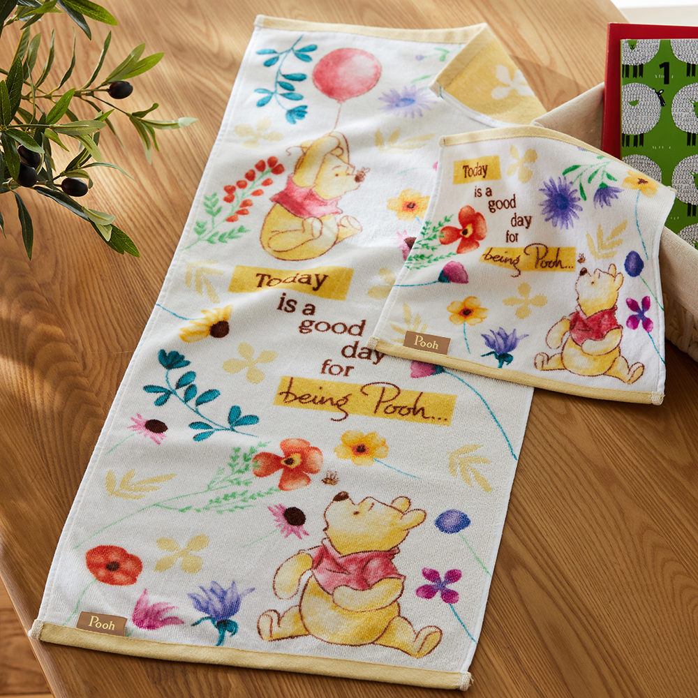 【ディズニー/Disney】綿素材を使ったプリントタオル「くまのプーさん」