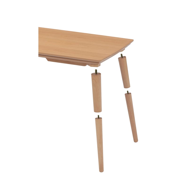 高さが変えられる継ぎ脚仕様