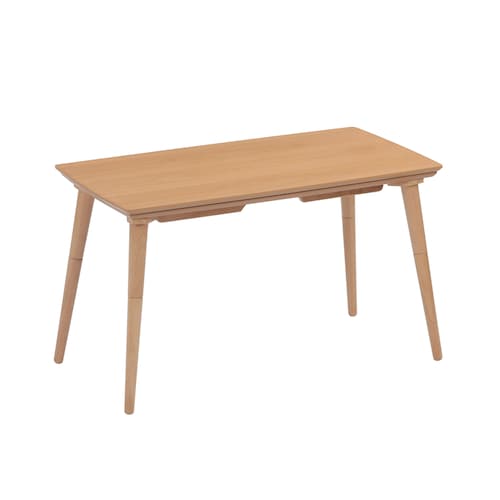 ソファー前で使いやすい高さのオーク材こたつテーブル ＜幅105cm＞