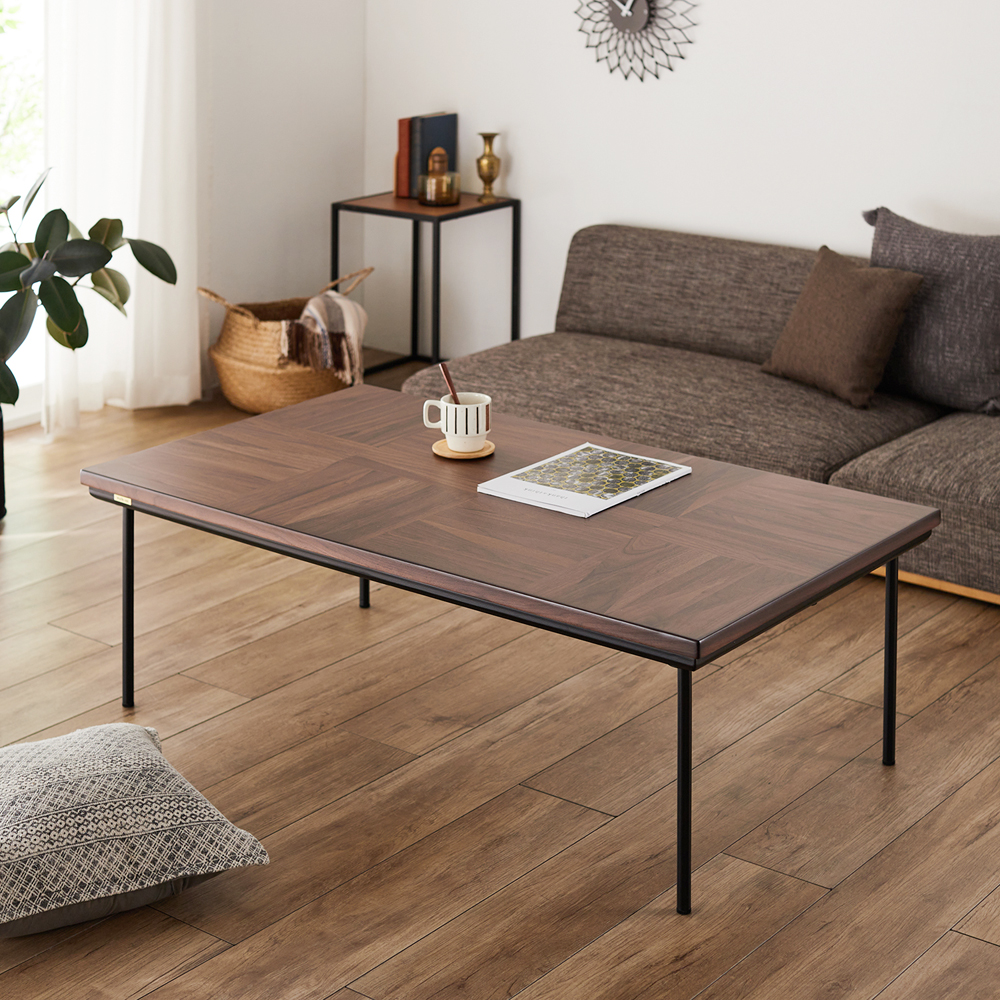 【ベルメゾン】スチール脚のデザインこたつテーブル