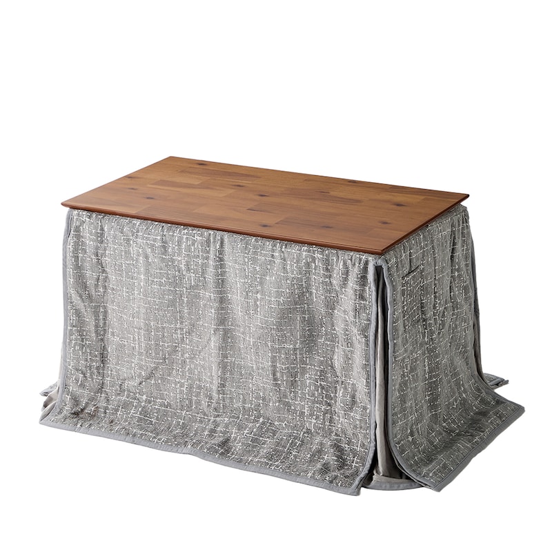 こたつテーブル+こたつ布団（グレー）