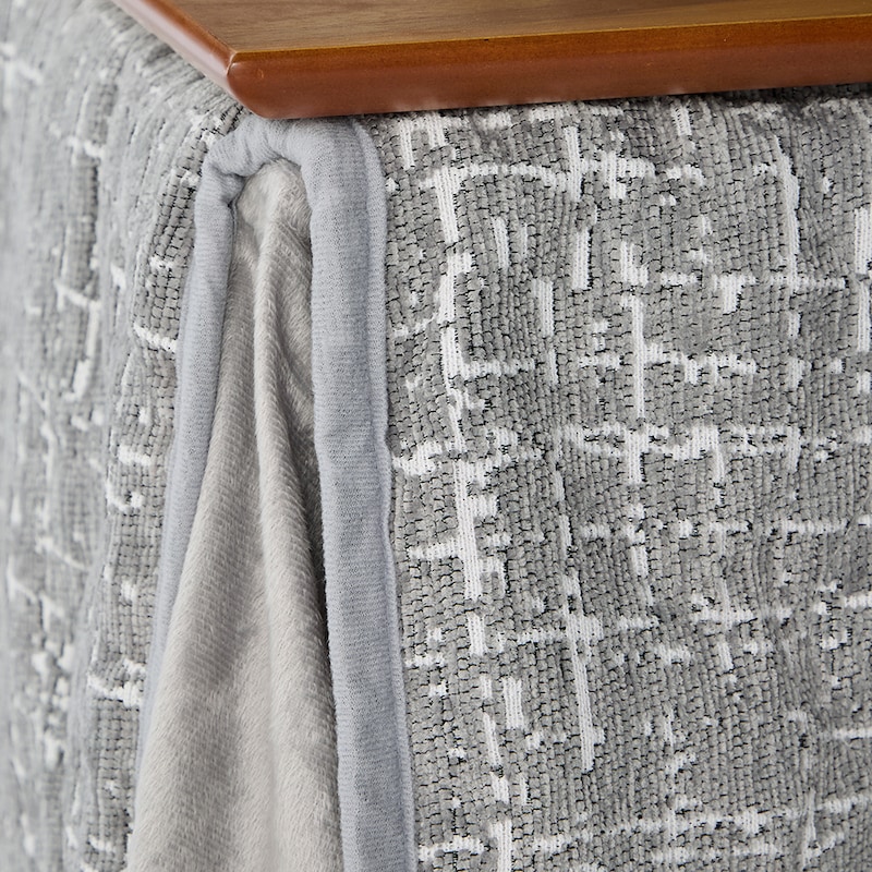 こたつ布団（グレー）生地アップ