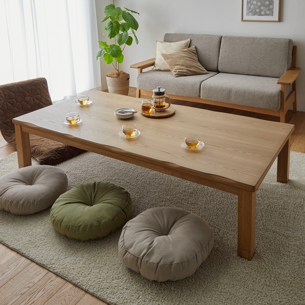 【ベルメゾン】タモ材のこたつテーブル