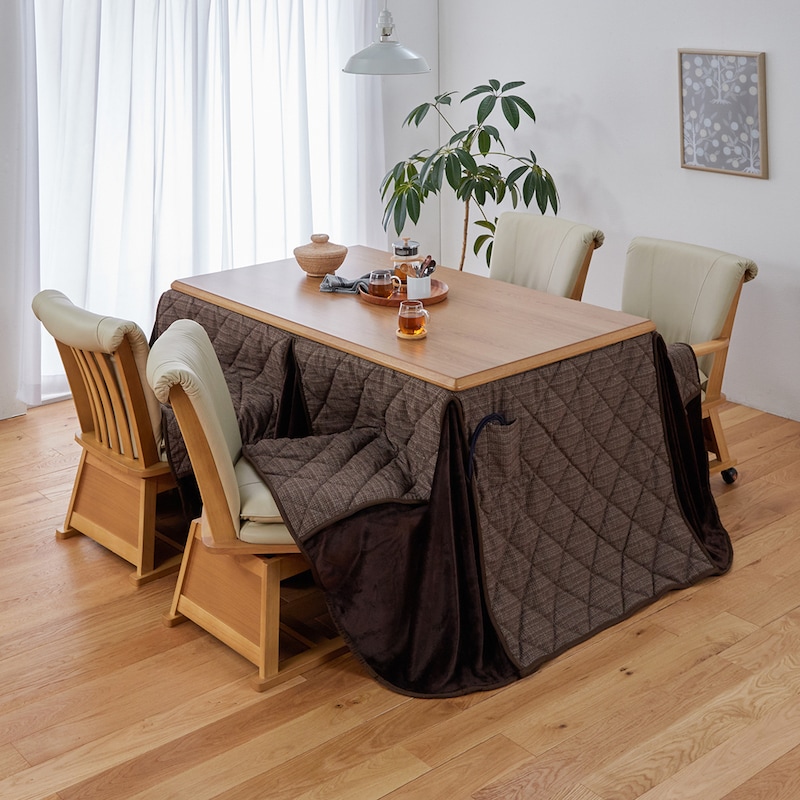 ナチュラル幅150cm布団付き　※画像の回転式チェアは終売済み