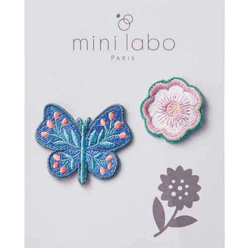 刺繍ワッペンシール2柄セット 「ミニラボ」