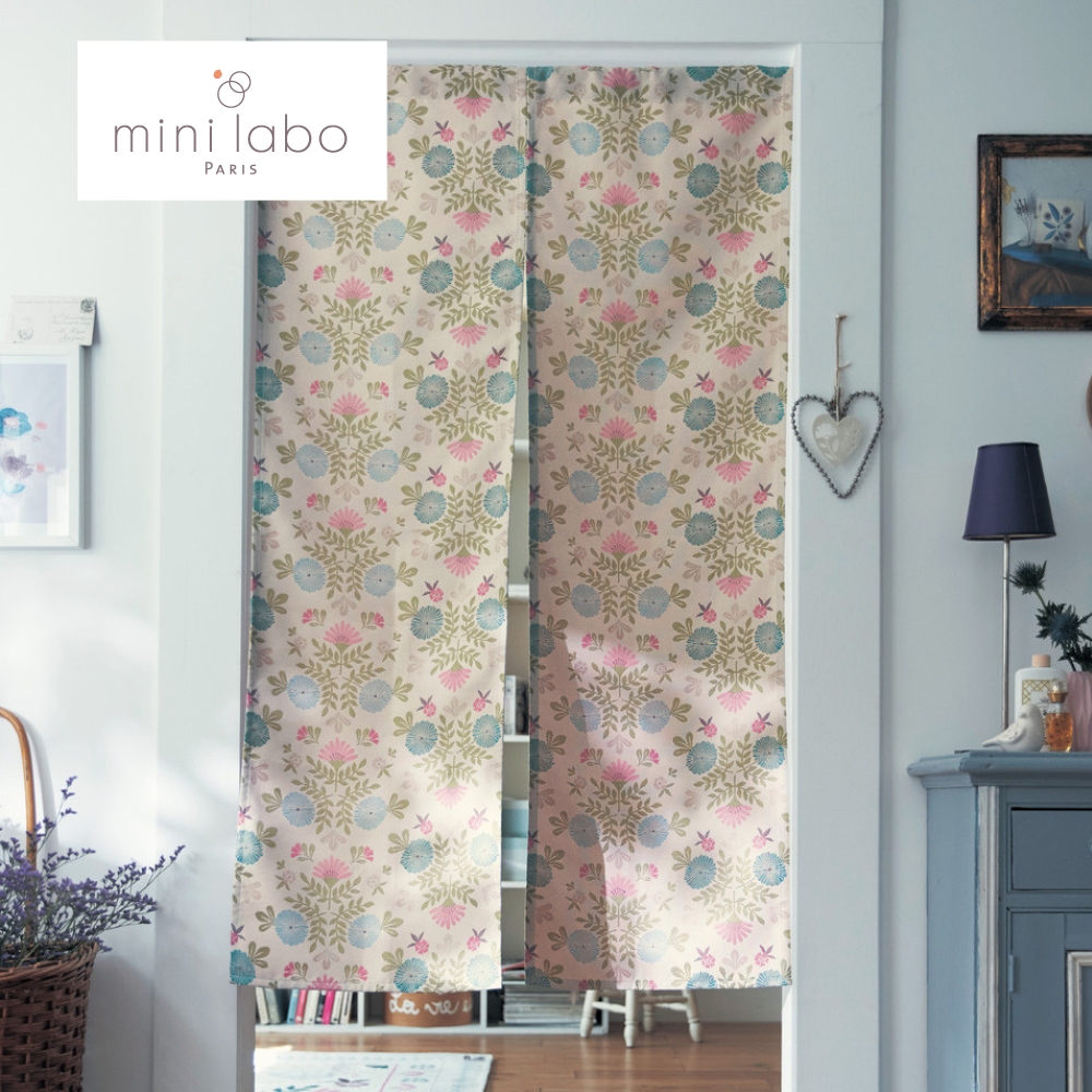 【ミニラボ/mini labo】ジャカード織りの間仕切りのれん/旅するトレーラーハウス 「ミニラボ」