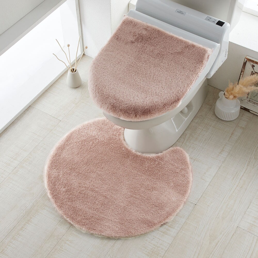 【ベルメゾン】ラビットファー調のトイレマット・フタカバー(単品・セット)