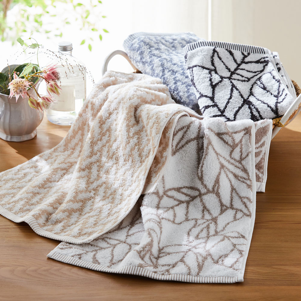 【ベルメゾン】シックなモダンデザインの今治タオル 【ベルメゾン】シックなモダンデザインの今治タオル