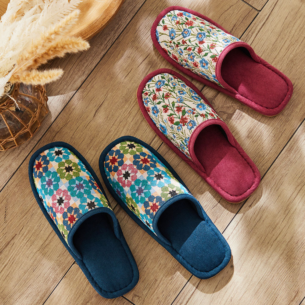 【ベルメゾン】ゴブラン織コーデュロイあったかスリッパ 【ベルメゾン】ゴブラン織コーデュロイあったかスリッパ