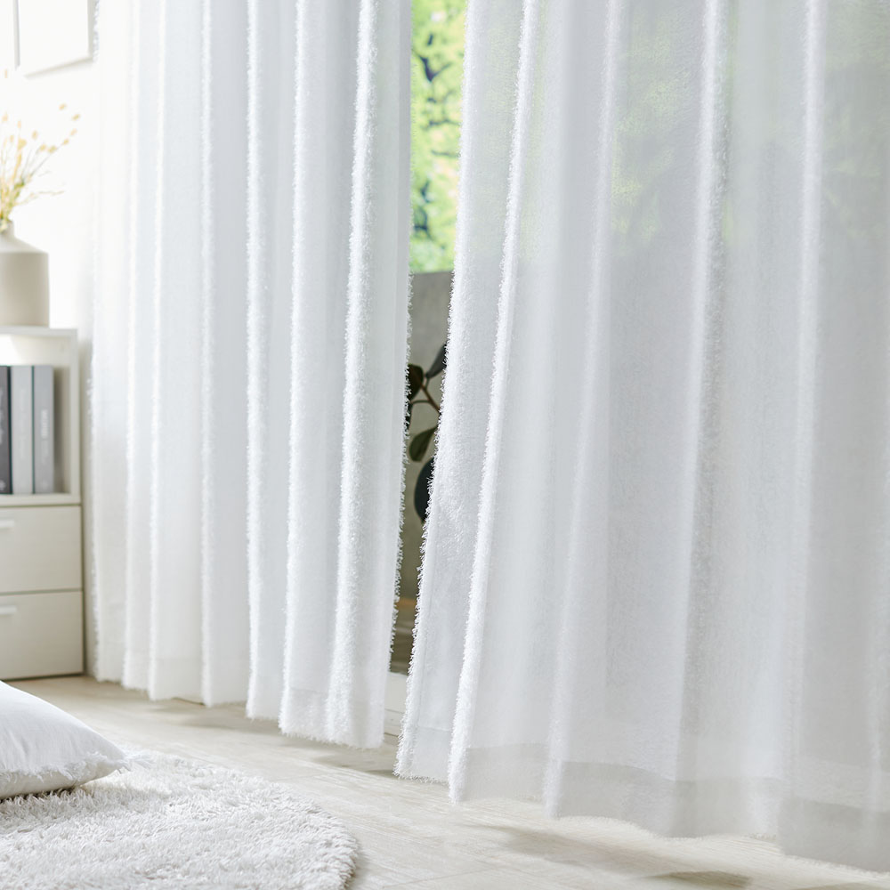 【ベルメゾン】【99サイズ】 ひつじのような肌触りの薄地カーテン