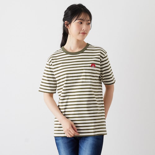 コットン半袖ボーダーTシャツ［日本製］(ユニセックス)