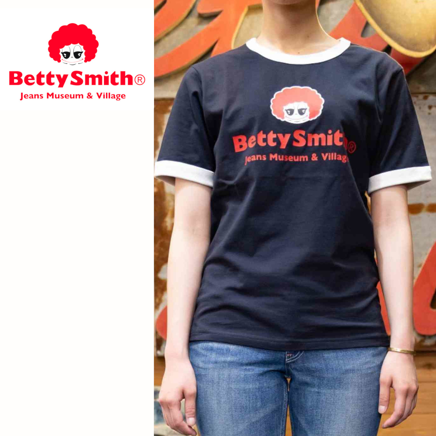 【ベティスミス/Betty Smith】コットンプリント半袖Tシャツ(ユニセックス)
