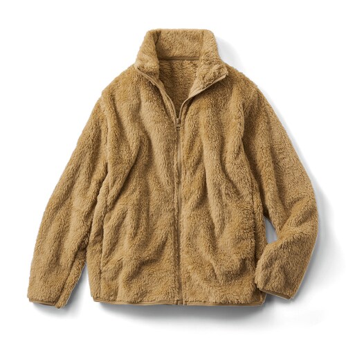 やわらかボアのジップジャケット