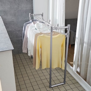 本体の奥行が小さいので、狭いベランダでも使えます　※1段タイプのみ