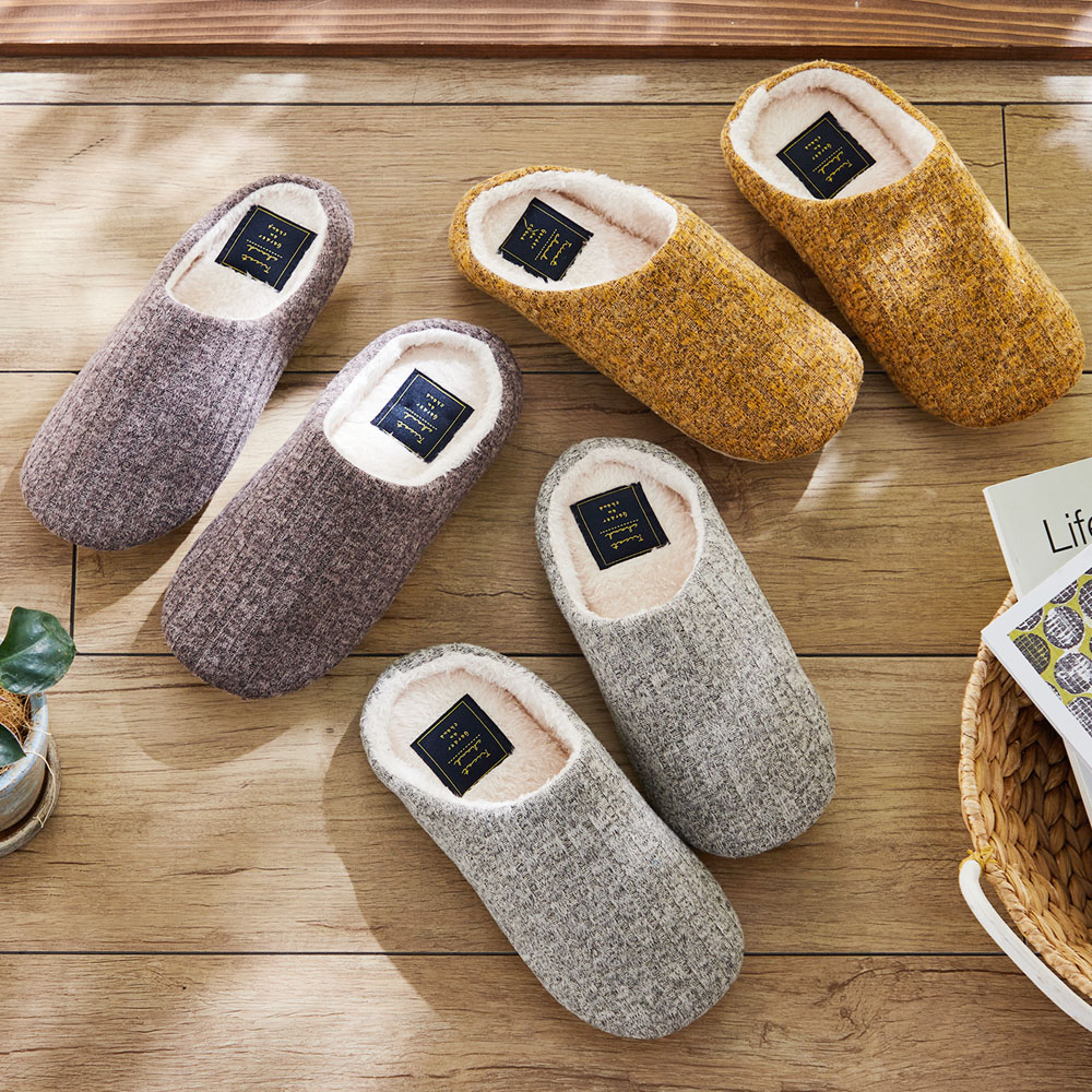 【ベルメゾン】ミックス生地のボアスリッパ 【ベルメゾン】ミックス生地のボアスリッパ