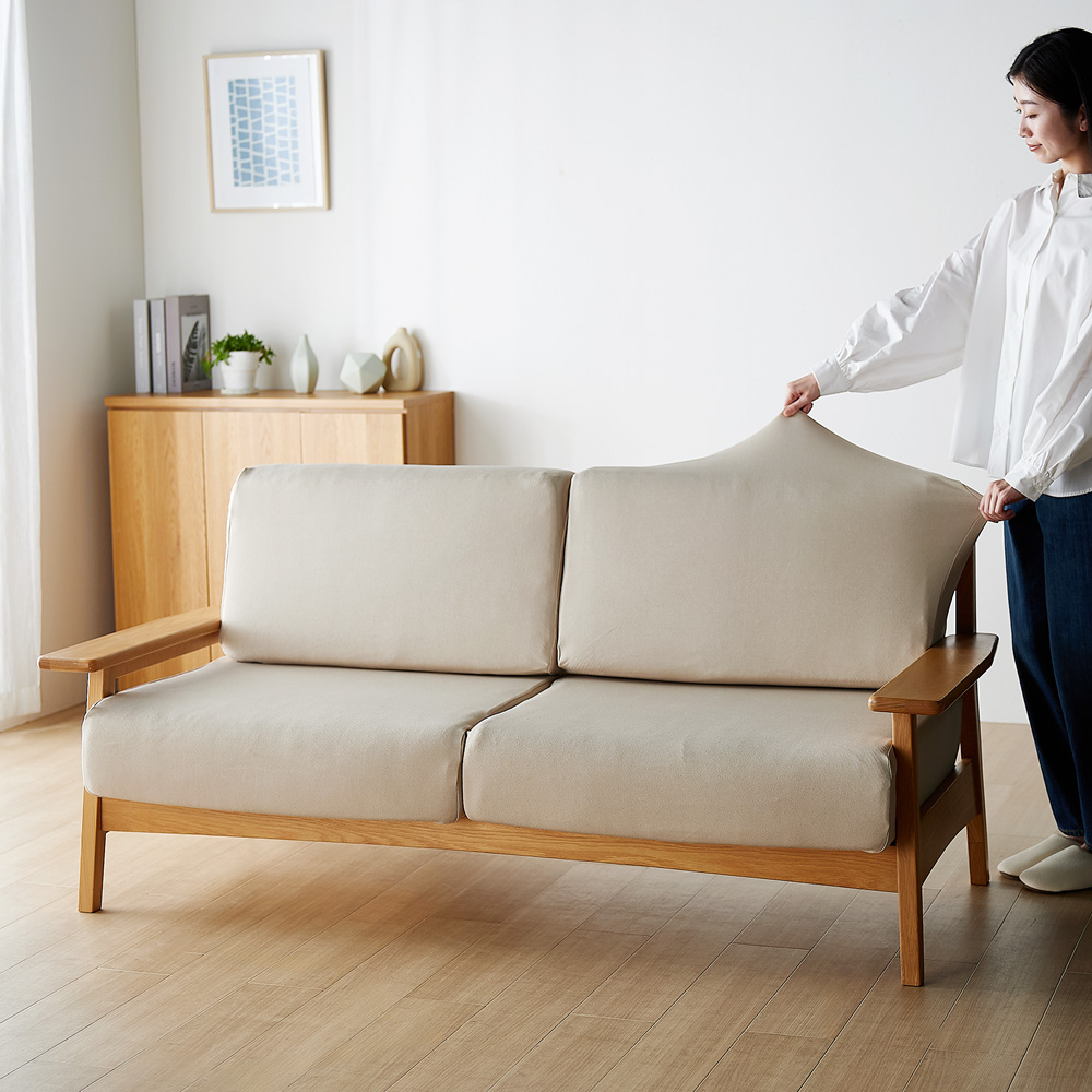 【ベルメゾン】ぴったりフィットするニュアンスカラーのシンプル撥水ソファーカバー(分割タイプ) 【ベルメゾン】ぴったりフィットするニュアンスカラーのシンプル撥水ソファーカバー(分割タイプ)