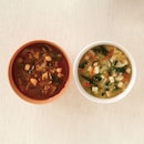 柚子香る小松菜の赤だし＆ごま油香る中華スープ