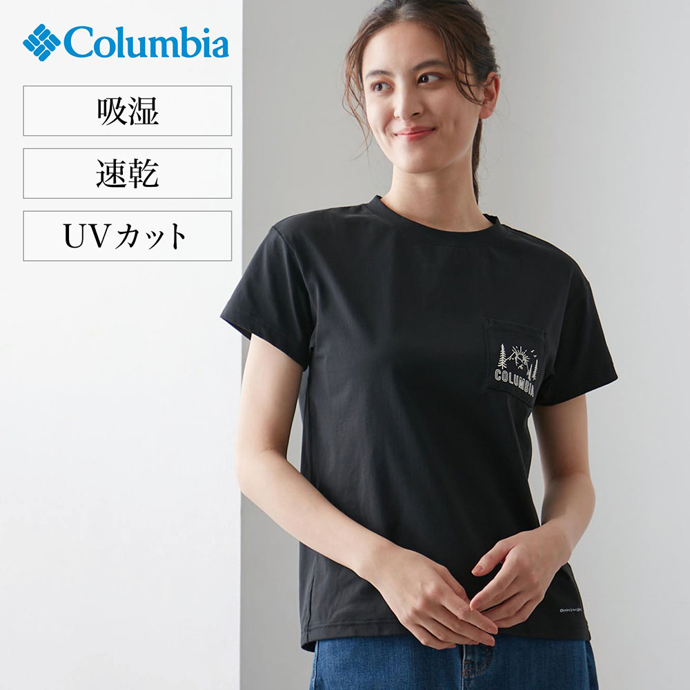 【コロンビア/Columbia】胸ポケット付き半袖Tシャツ