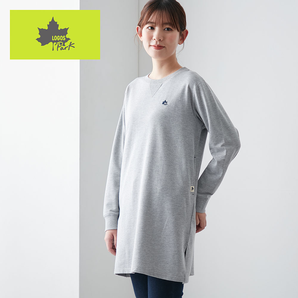 【ロゴス・パーク/LOGOS Park】ミニ裏毛チュニックプルオーバー