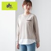 【ロゴス・パーク/LOGOS Park】フェイクレイヤード長袖Tシャツ