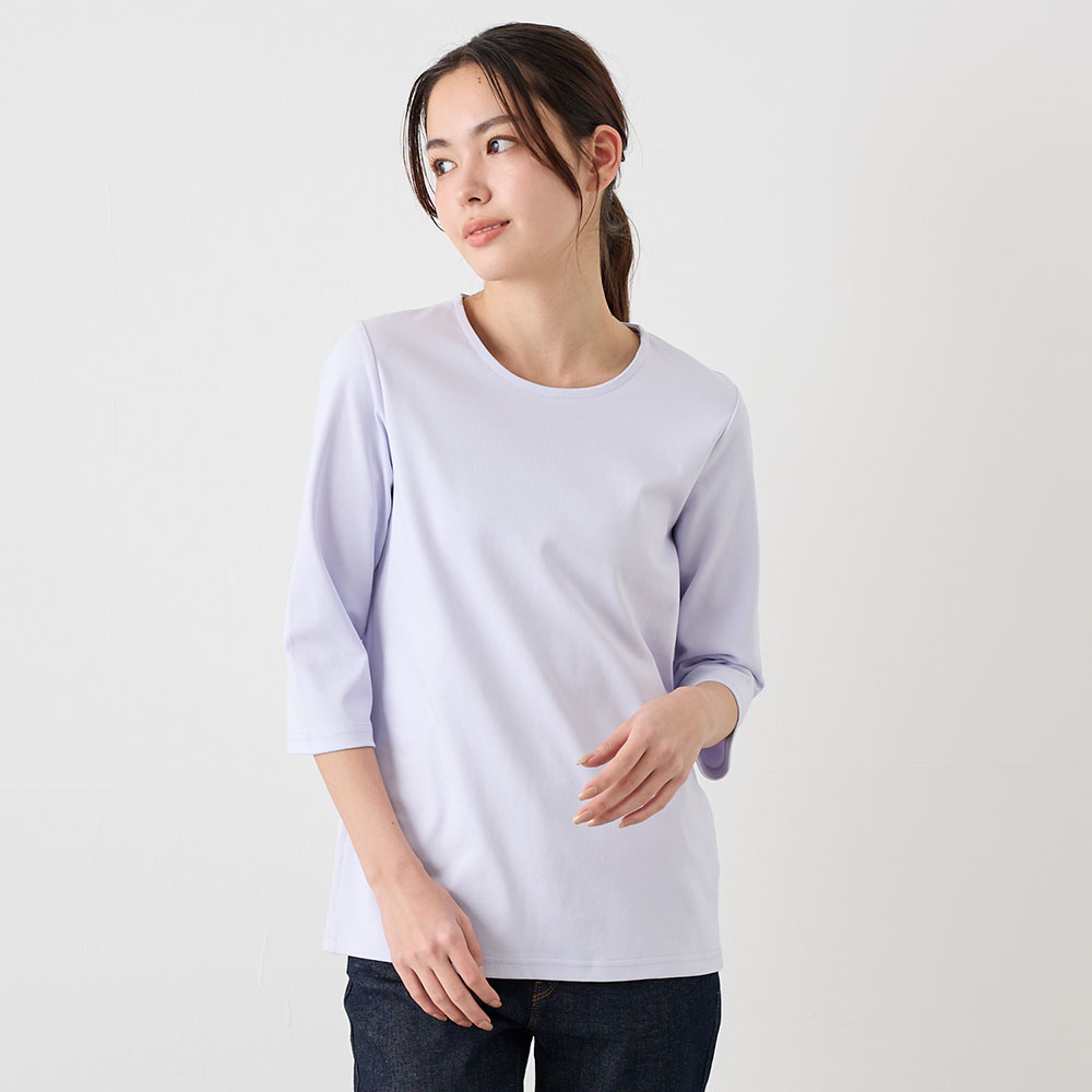 【クローズトラック/CLOTHES TRUCK】プレミアムコットン7分袖Tシャツ