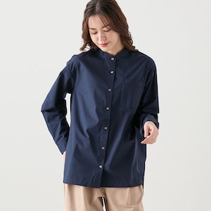 【ノージーン/NO JEAN】イージーケアバンドカラー長袖シャツ