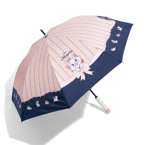 肉球持ち手の１級遮光晴雨兼用長傘（選べるキャラクター）