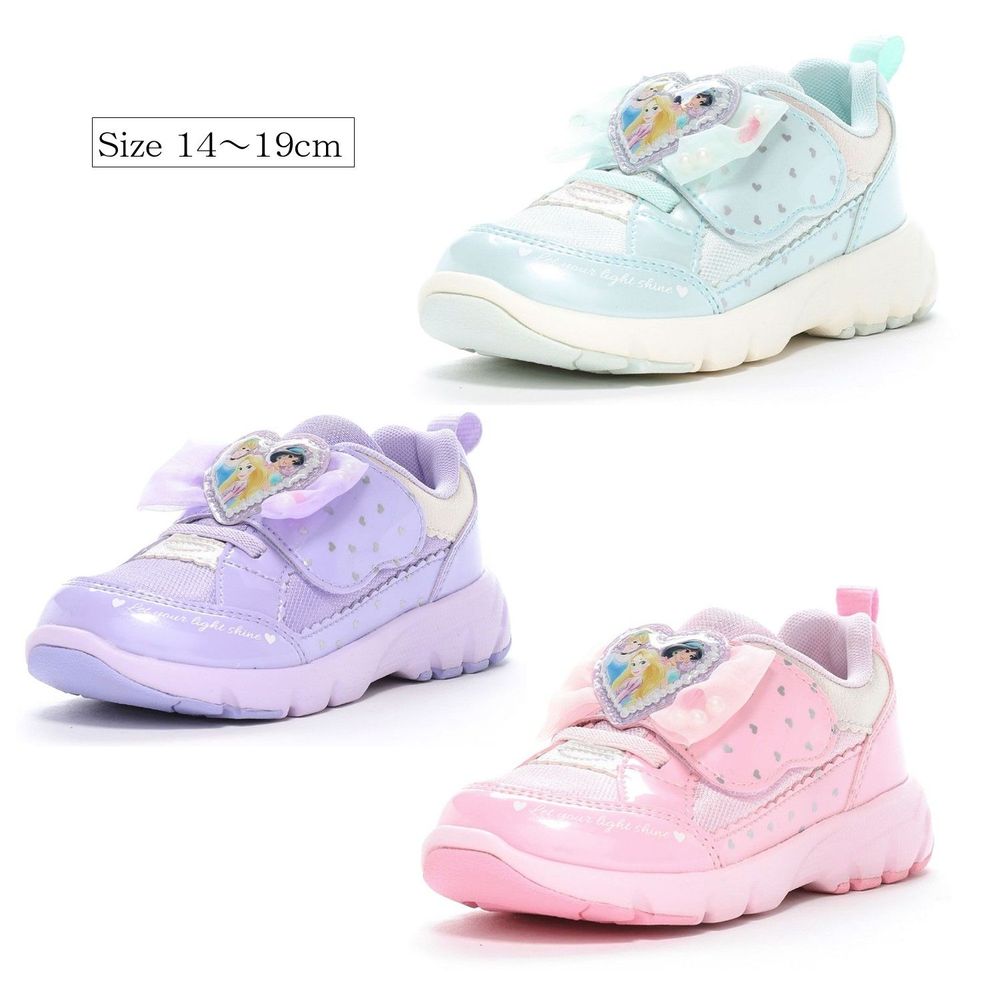 【ディズニー/Disney】リボンキッズスニーカー(ムーンスター)「ディズニー・プリンセス」