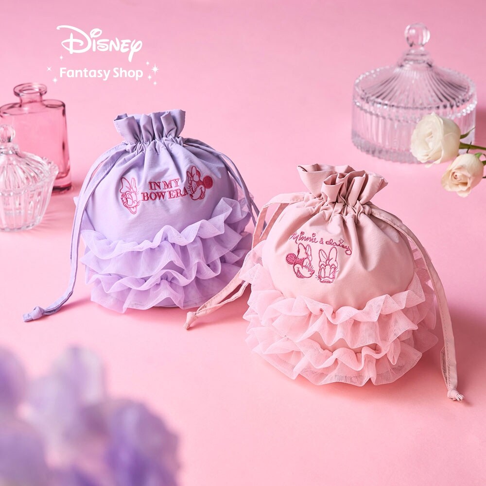 【ディズニー/Disney】チュール巾着ポーチ「ミニー & デイジー」