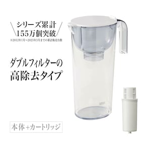 【ベルメゾン】高性能浄水器 ピッチャースマート(1.1L) 中空糸膜タイプ【本体+カートリッジ】