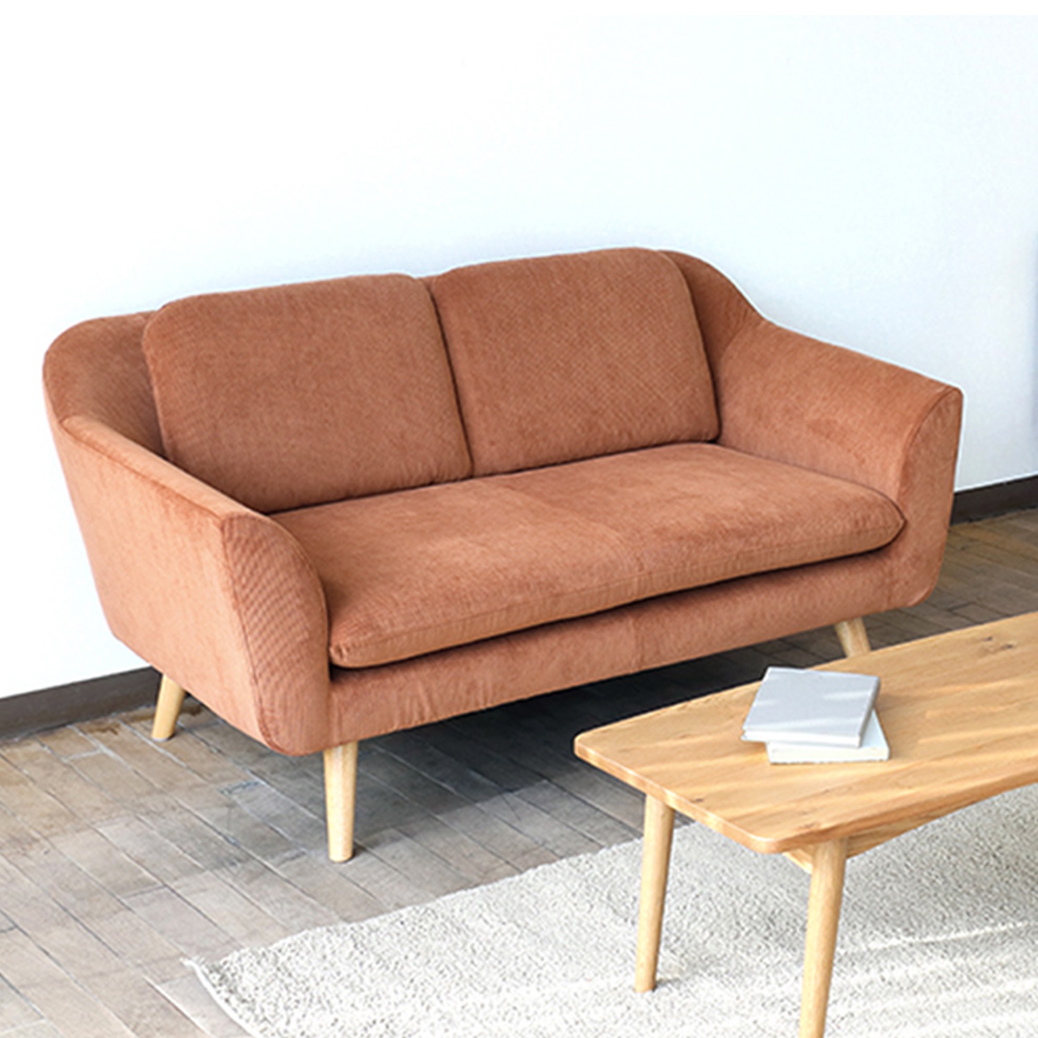 【エヌディースタイル/NDstyle.】コーデュロイ生地のフルカバーリングソファー