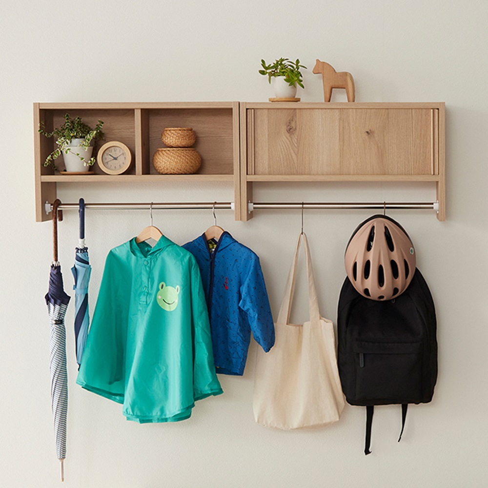 【ベルメゾン】ホッチキスで壁にかけられるラック(バータイプ) 【SNSで話題】