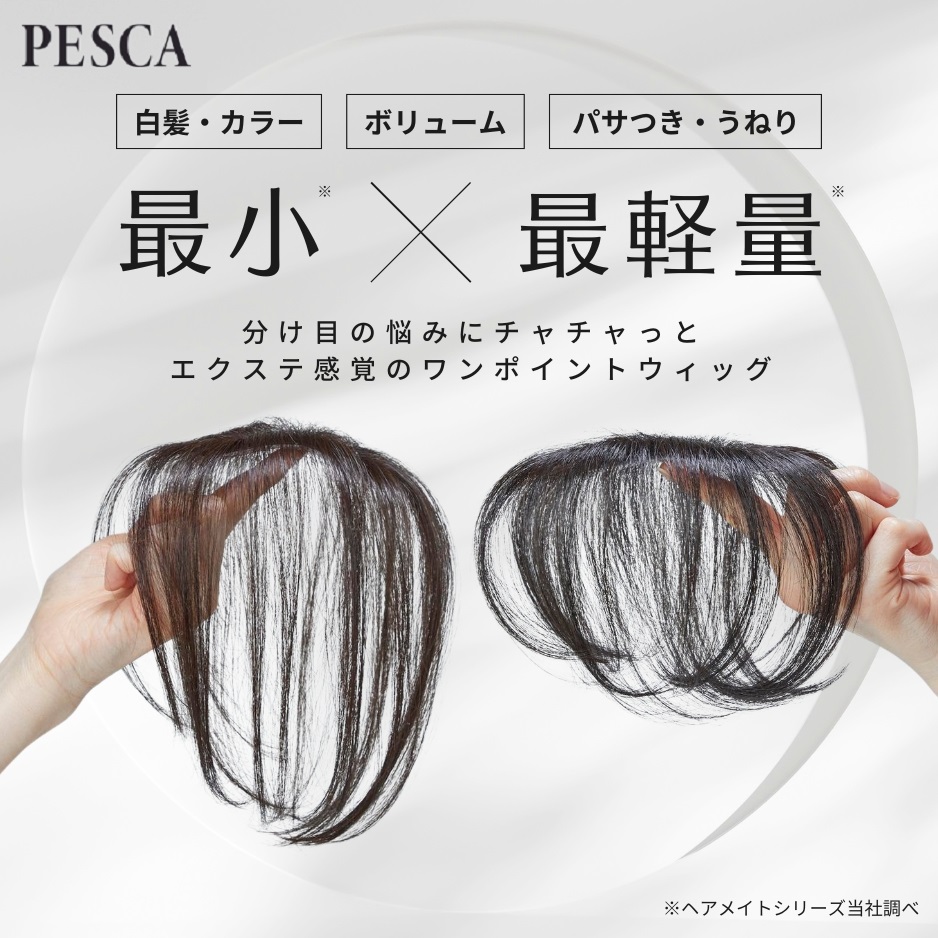 【ペスカ】HAIRMATE chacha(チャチャ) (部分用ウィッグ)