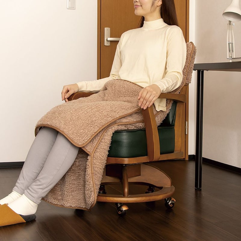 普段の椅子にかぶせるだけで、あったか冬仕様に